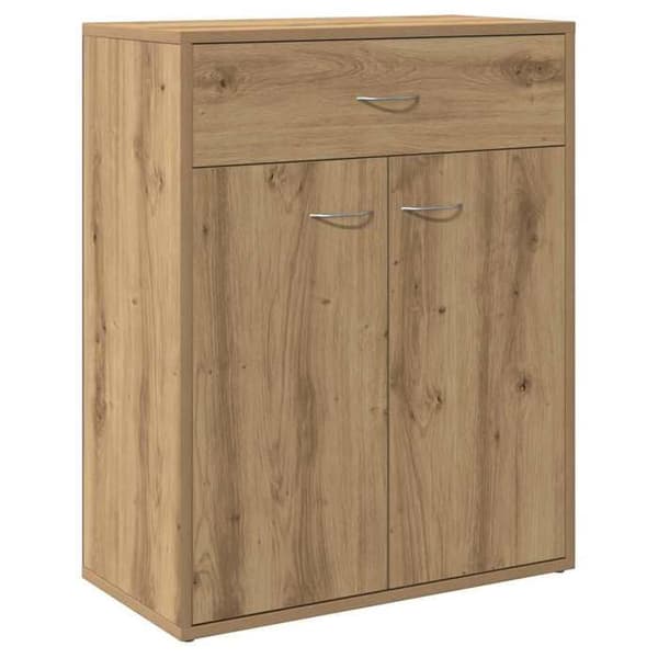 Maison Exclusive - Buffet i egetræ, håndlavet 60x30x75 cm, ingeniørtræ