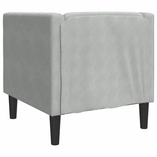 Maison Exclusive - Vaaleanharmaa sohva 74,5 x 71 x 70,5 cm Sametti