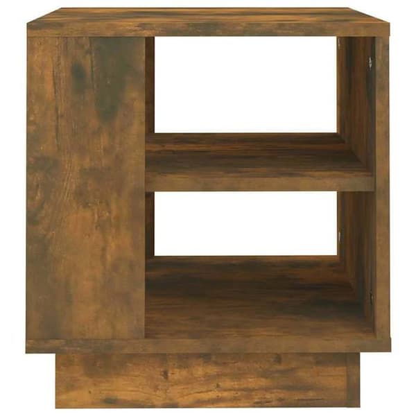 Bord - EKSKLUSIV HUS - 40 x 40 x 43 cm - Røget eg - 2 hylder - Spånplade Rökt ek