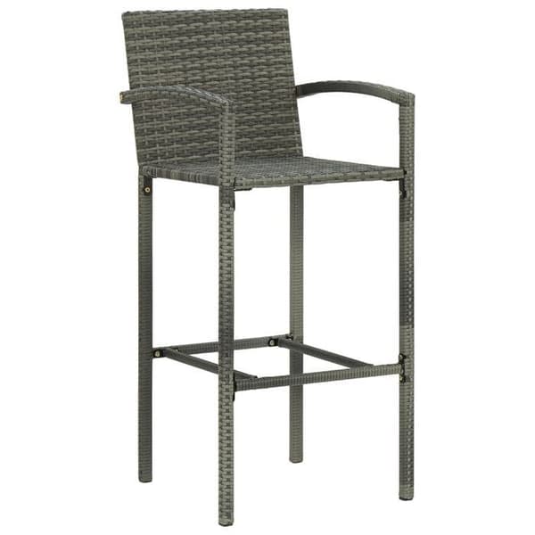 Maison Exclusive - Barstolar set om 4 grå vävd resin grå