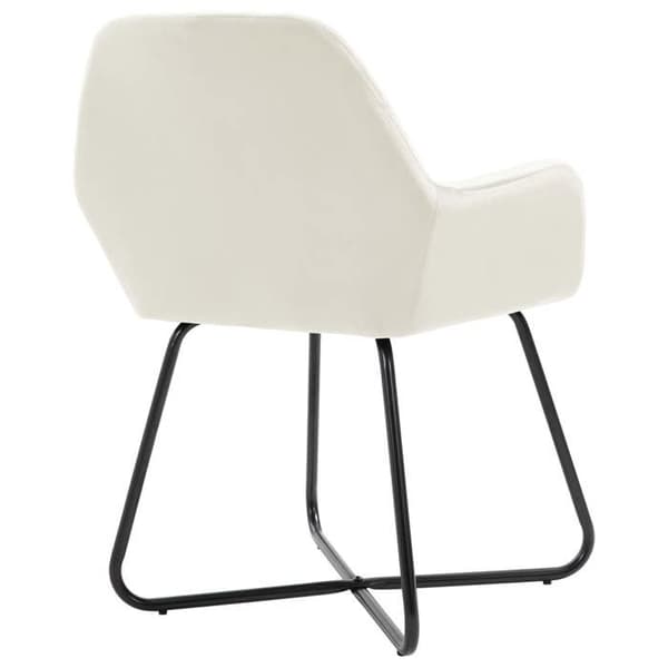 Maison Exclusive - Spisestole sæt af 6 cremevelour Grädde