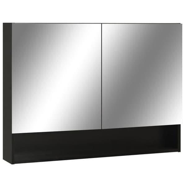 Maison Exclusive - LED Peilikaappi Musta 80x15x60 cm MDF