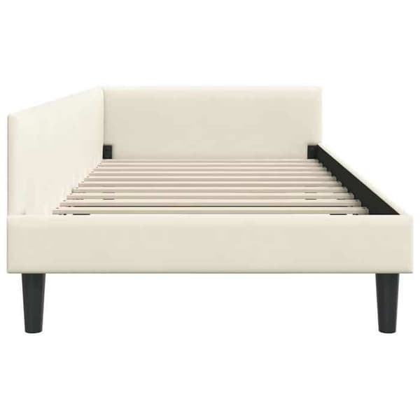 Maison Exclusive - Hörnsängram Creme 80 cm x 200 cm Sammet