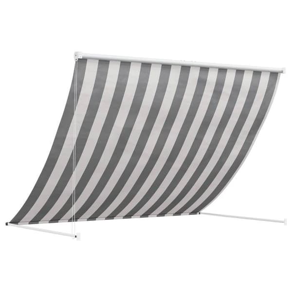 Maison Exclusive - Antracit och vit markis 250 x 150 cm