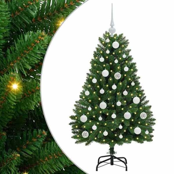 Maison Exclusive - Konstgjord julgran 120 cm 150 LED Varm vit Grön