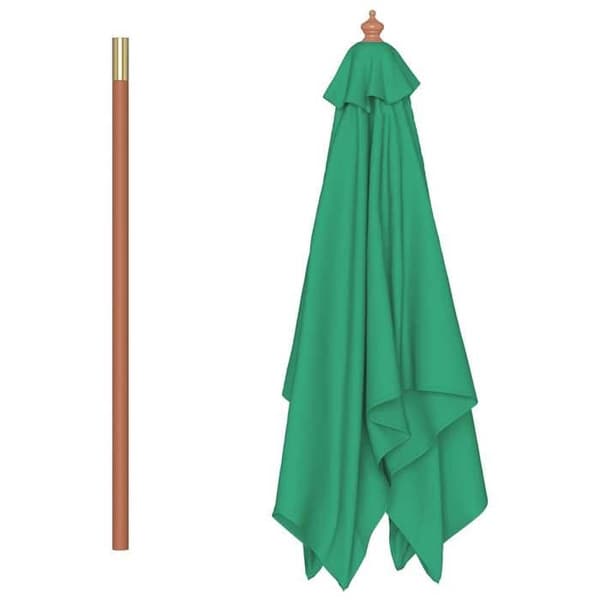 Maison Exclusive - Utomhusparasol med trästolpe 150x200 cm grön