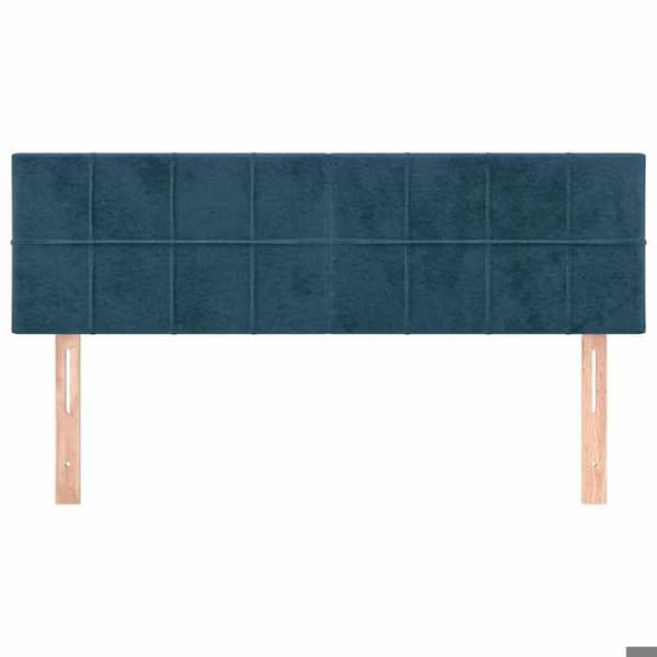 Maison Exclusive - Mörkblå sänggavlar 144 x 5 x 78/88 cm Sammet