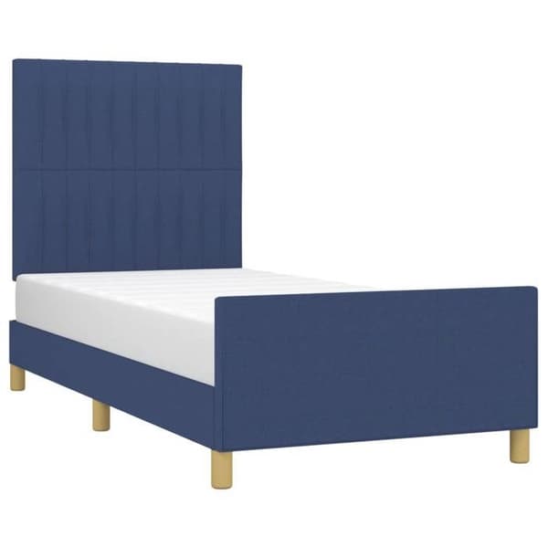 Maison Exclusive - Sengestel uden madras blå 100x200 cm stof