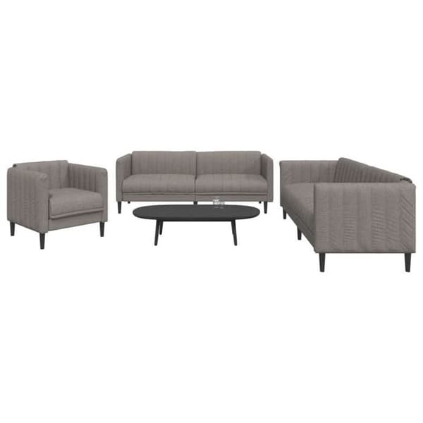 Maison Exclusive - 3 kpl taupe kangassohvasetti