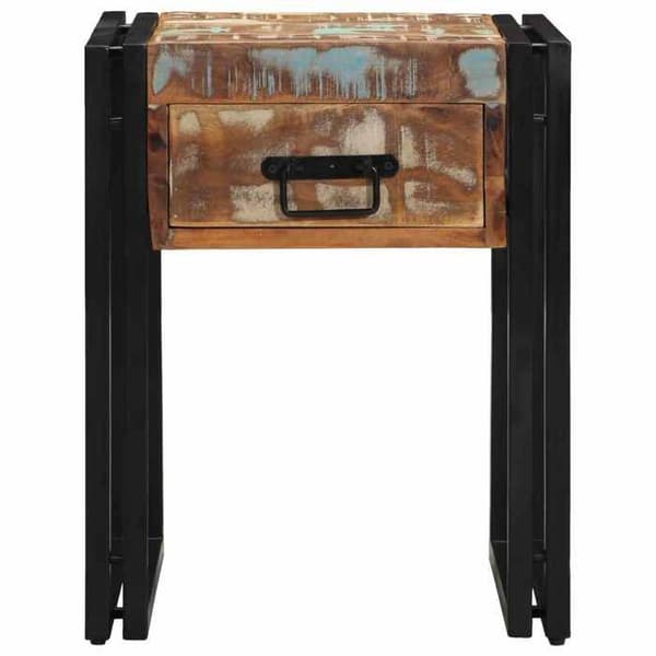 Maison Exclusive - Sidebord med skuffe 40 x 40 x 50 cm Solid Genbrugs træ