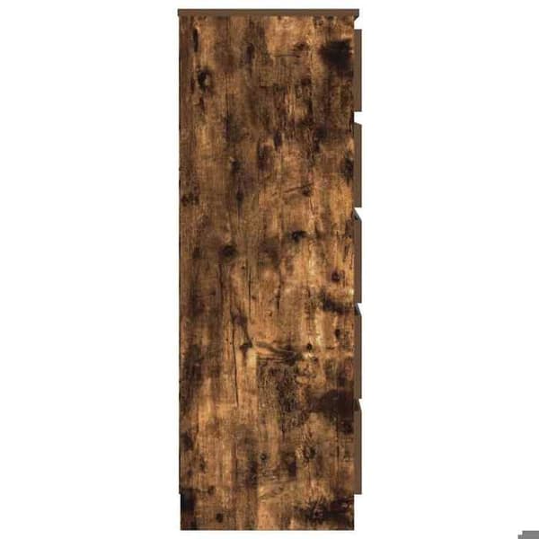 Maison Exclusive - Kommode Røget eg 60x36x103 cm Ingeniørtræ