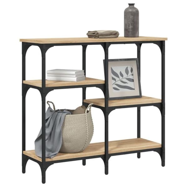 Maison Exclusive - Konsolbord Egetræ Sonoma 80x29x75 cm Ingeniørtræ