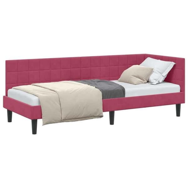 Maison Exclusive - Hjørnesengramme Bordeaux 80 cm x 200 cm Velour