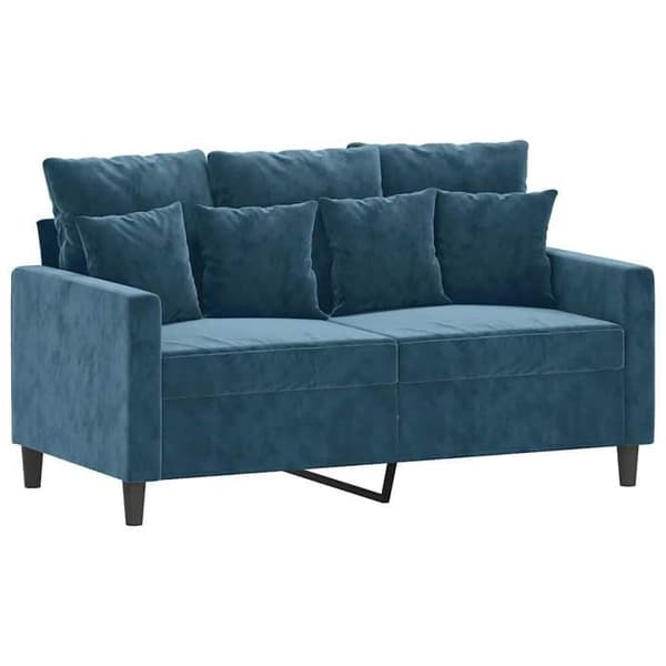 Maison Exclusive - Soffa 2-sits Blå 120 cm Sammet