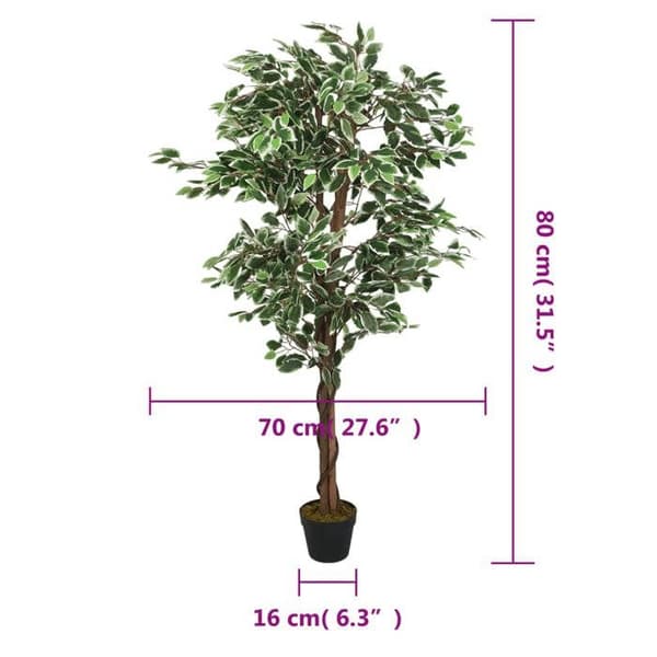Maison Exclusive - Kunstig Ficus 378 blade 80 cm grøn