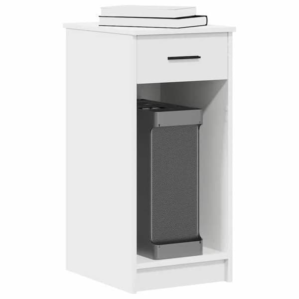 Kontor - EKSKLUSIV HUS - Computer tårn støtte - Hvid - 35x45x77 cm - 1 skuffe