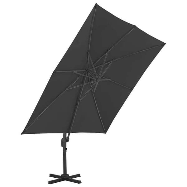 Maison Exclusive - Parasol til haven med udhæng og aluminiumsstang