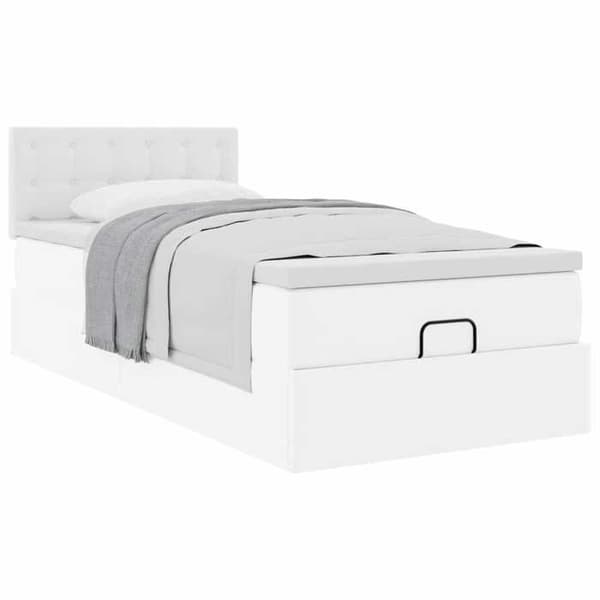 Sängsoffa - Maison Exclusive - 90x190 cm - Vit konstläder - Hydraulisk förvaring Vit