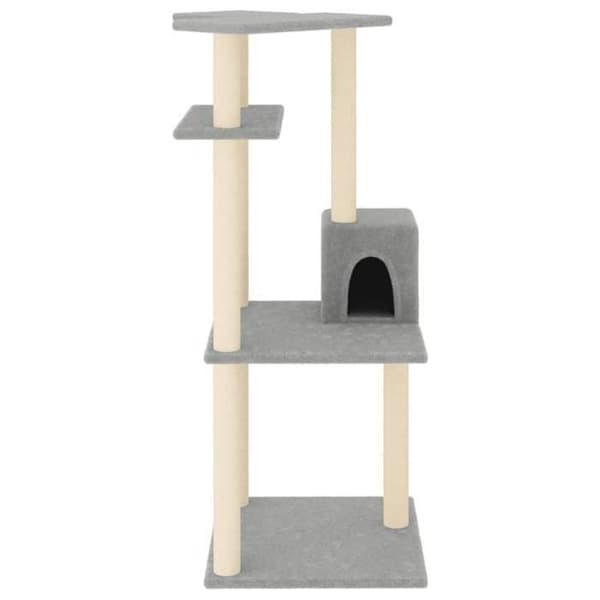Maison Exclusive - Katte træ med sisal kløer i lys grå 123 cm ljusgrått