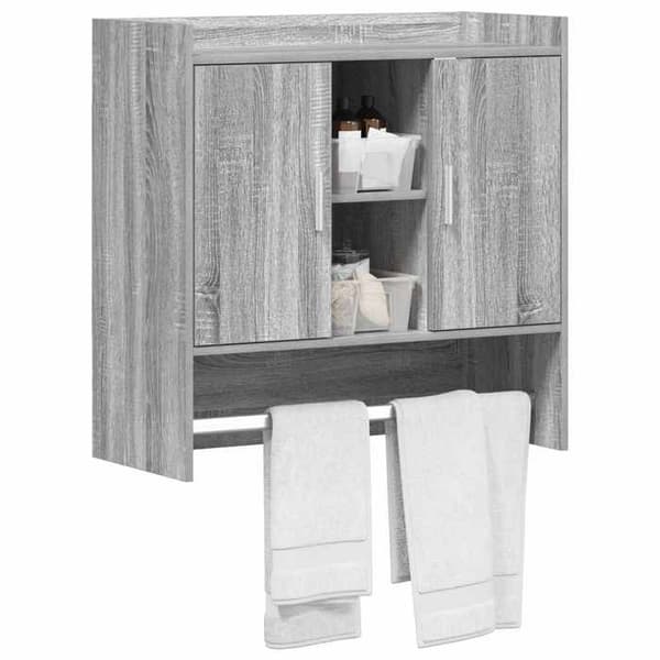 Maison Exclusive - Seinähylly Sonoma harmaa 80 x 36 x 80 cm