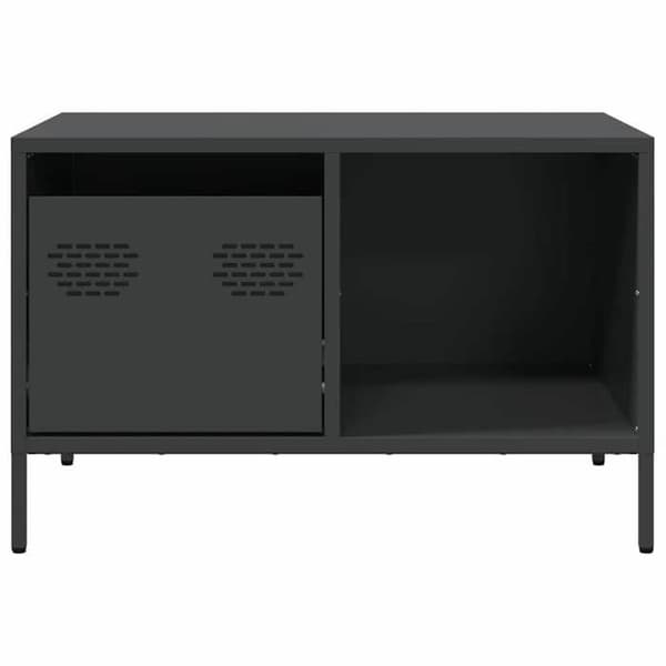 Maison Exclusive - Sort sofabord 68,5x50x43,5 cm koldvalset stål