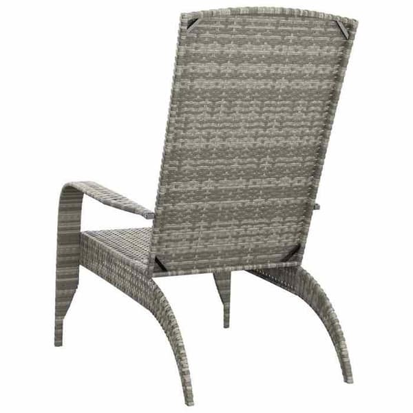 Maison Exclusive - Adirondack trädgårdsstol Grå flätad resin Grå