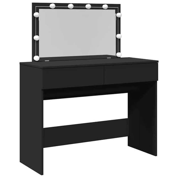 Maison Exclusive - Frisør med LED sort 100x40x120 cm Svart