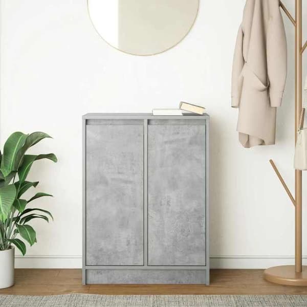 Maison Exclusive - Betonggrå buffé 57x34x76 cm ingenjörsträ