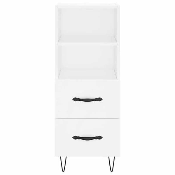 Maison Exclusive - Hvidt buffet 34,5x34x90 cm ingeniørtræ Vit