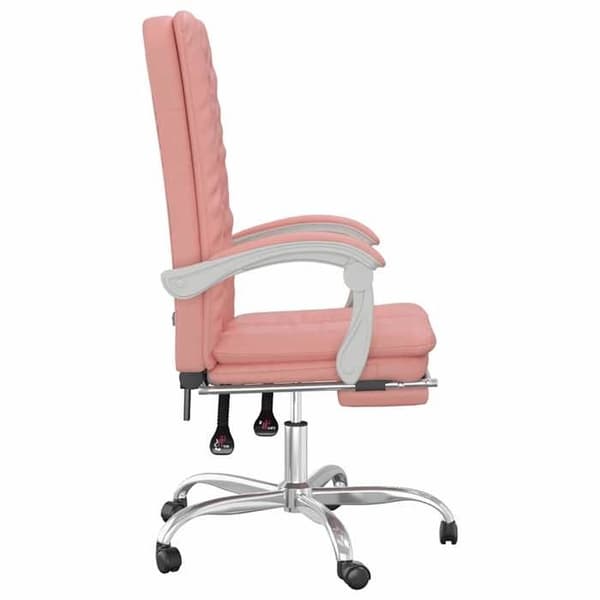 Maison Exclusive - Kontorstol med vippefunktion i rosa kunstlæder