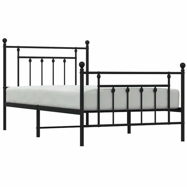 Sengestel - EKSKLUSIV HUS - 100x190 cm - Sort - Metal - Lamelseng Svart
