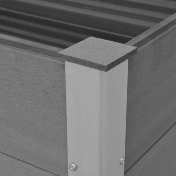 Maison Exclusive - Nostettu puutarhavuode WPC 100x50x91 cm Harmaa