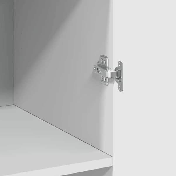Maison Exclusive - Høj hvid buffet 70x42,5x185 cm ingeniørtræ Vit