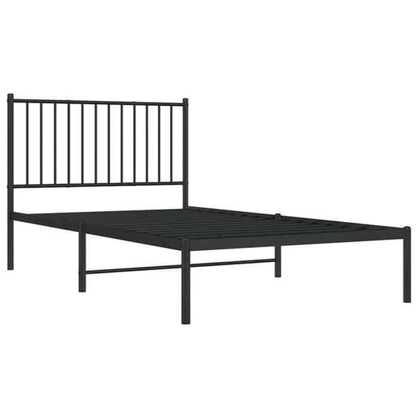 Maison Exclusive - Metal sengestel uden madras med sort hovedgærde 100x190cm