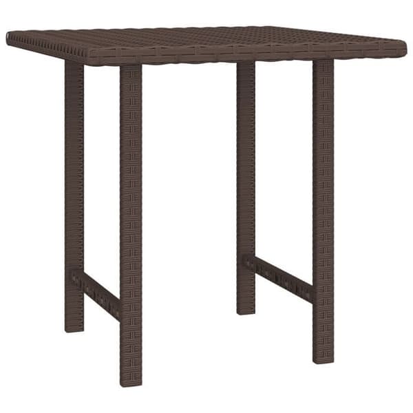 Maison Exclusive - 3 st bruna trädgårds sidobord i flätad resin