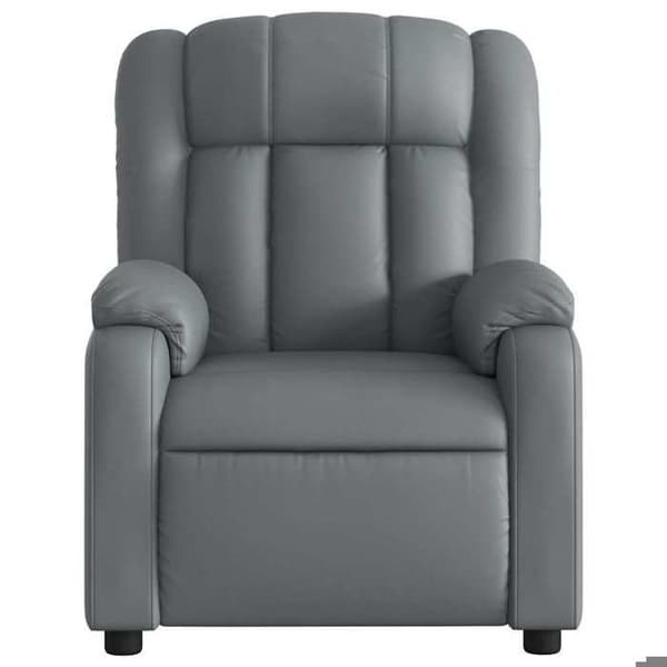 Maison Exclusive - Grått konstläder fåtölj med lutning
