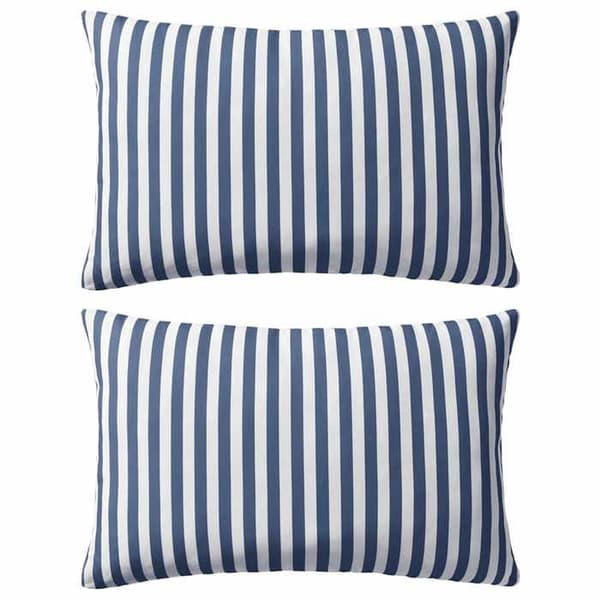 Maison Exclusive - Utomhus Kudde set om 2 Randig tryck 60 x 40 cm Blå marinblå