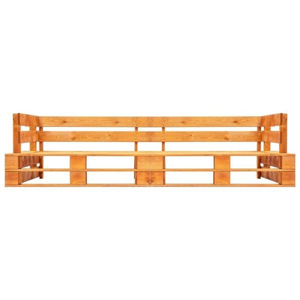 Maison Exclusive - Trädgårdsoffa palett 2 platser brun honung trä