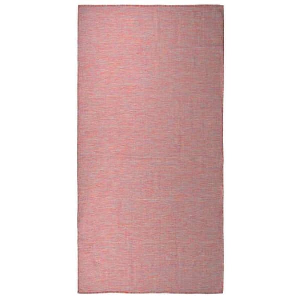 Maison Exclusive - Ulkokäyttöön tarkoitettu matto, litteä kudos 100x200 cm Punainen