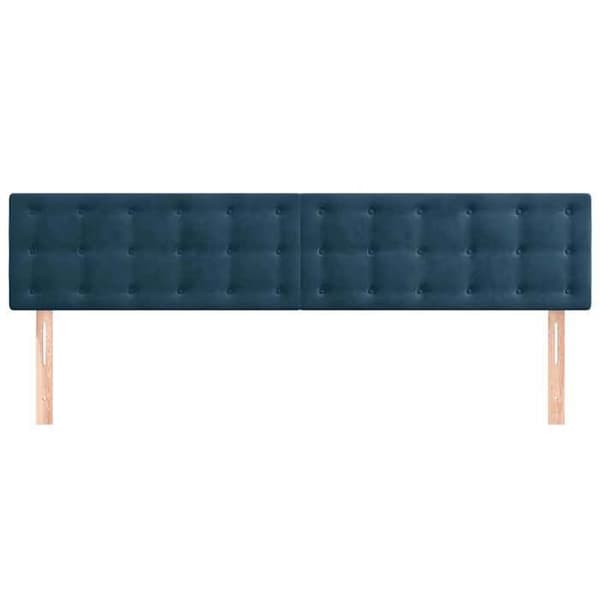 Maison Exclusive - Mörkblå sänggavlar 180 x 5 x 78/88 cm Sammet