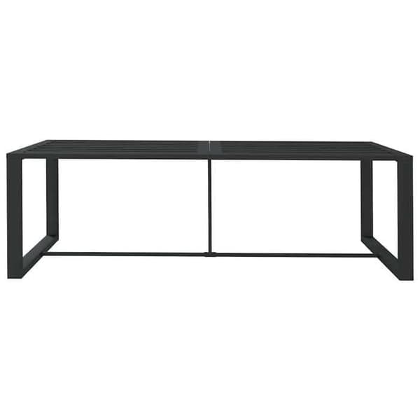 Udendørs spisebord - EKSKLUSIV HUS - 120x60x66 cm - Aluminium - Antracit - Rektangulær antracit