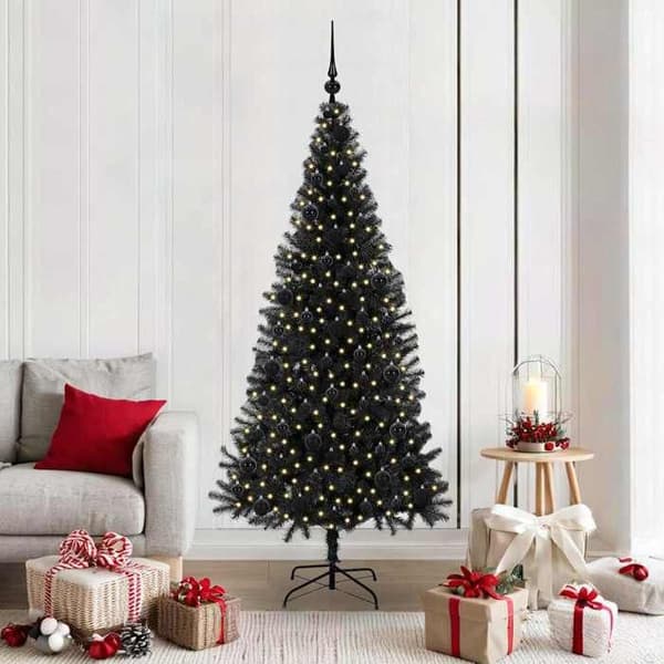 Maison Exclusive - Svart Julgran 180 cm PVC