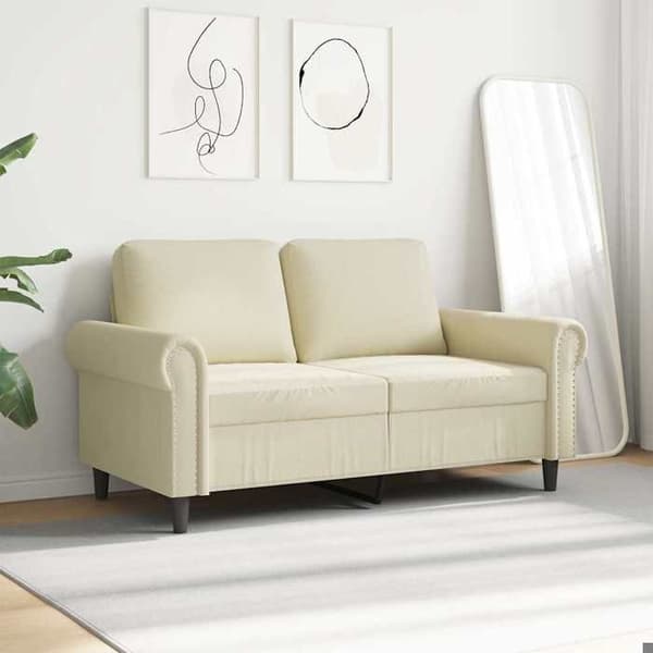 Maison Exclusive - 2-personers sofa Creme 120 cm Syntetisk læder