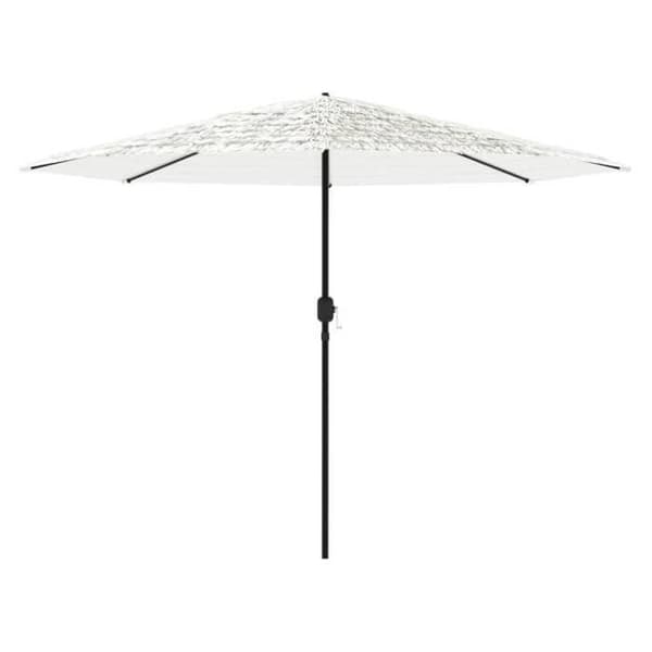 Maison Exclusive - Puutarhaparasioli valkoisella teräsmastolla 324x324x247 cm Vit