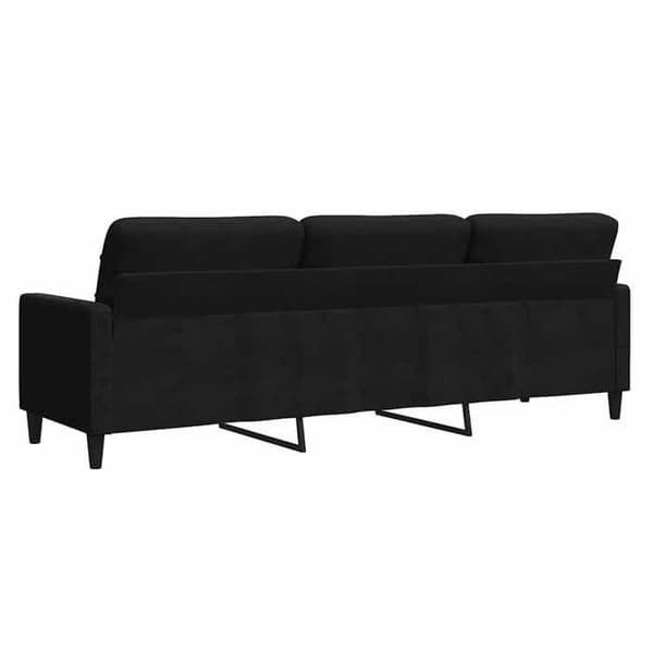 Maison Exclusive - 3-paikkainen sohva musta 210 cm sametti