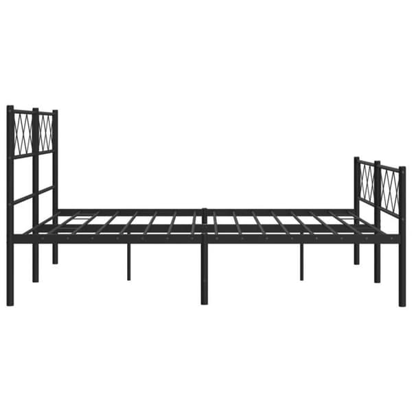 Maison Exclusive - Metal sengestel uden madras med sort sengebund 140x190cm