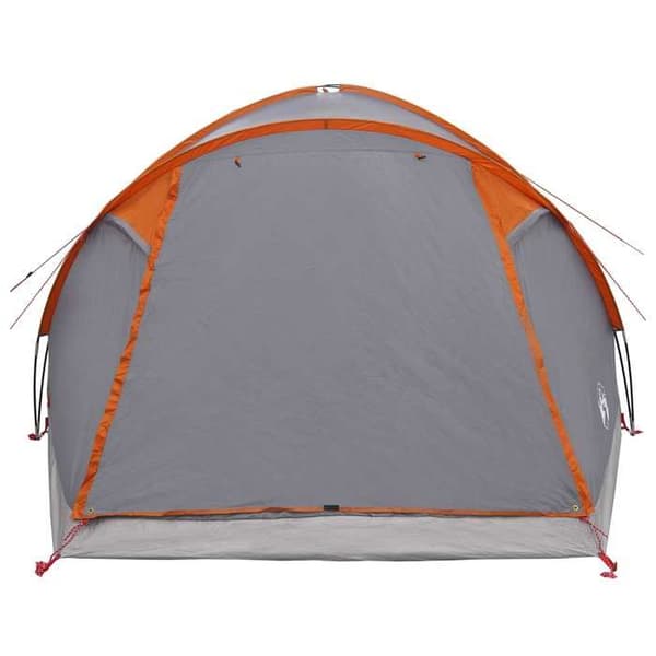 Maison Exclusive - Telt Hytte Grå og orange 6 personer Polyester og Stål