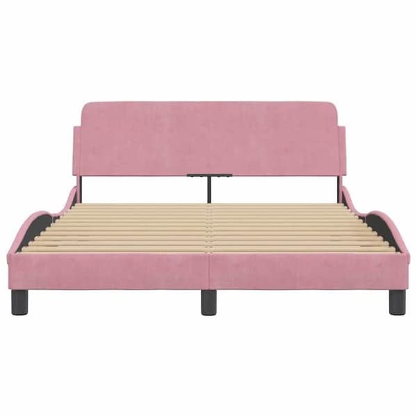 Maison Exclusive - Sengestel med Dover hovedgærde i rosa 120x200cm velour Ros