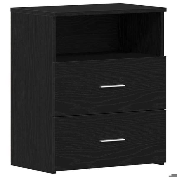 Maison Exclusive - Natbord 2 dele Sort eg 50 x 32 x 60cm