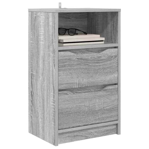 Maison Exclusive - Yöpöydät 2 kpl Harmaa Sonoma 40 x 30 x 467 cm